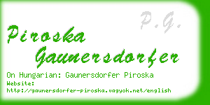 piroska gaunersdorfer business card